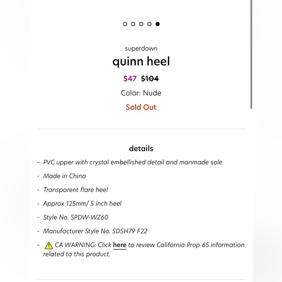 superdown Nude Rhinestone Heels - Picture 11 of 11